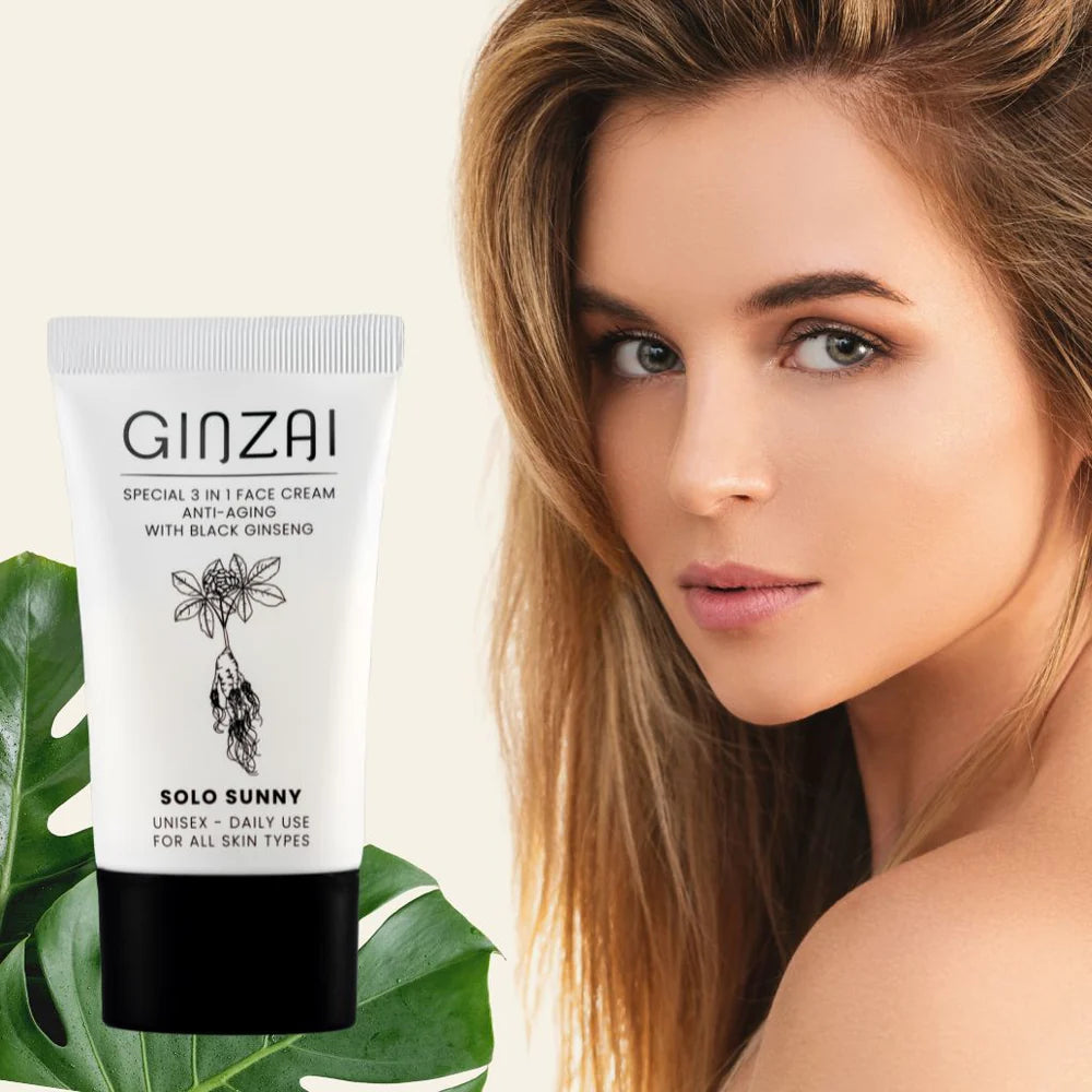 Crema facial antiedad 3 en 1 con ginseng 