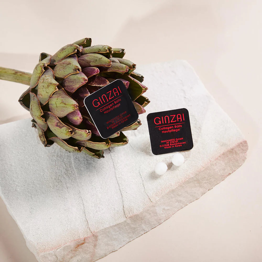 Perlas de colágeno para el cuidado de la piel con ginseng 